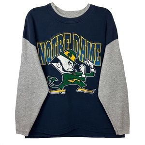 Rare Vintage Jostens Notre Dame Layered Thermal Long Sleeve T-Shirt